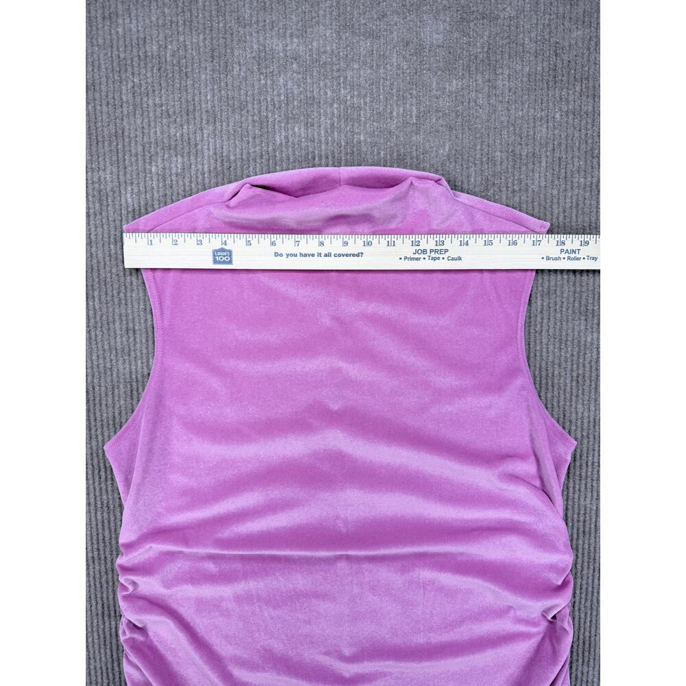 A New Day Pink Velvet Ruched Mock Neck Dress XXL - Picture 7 of 9